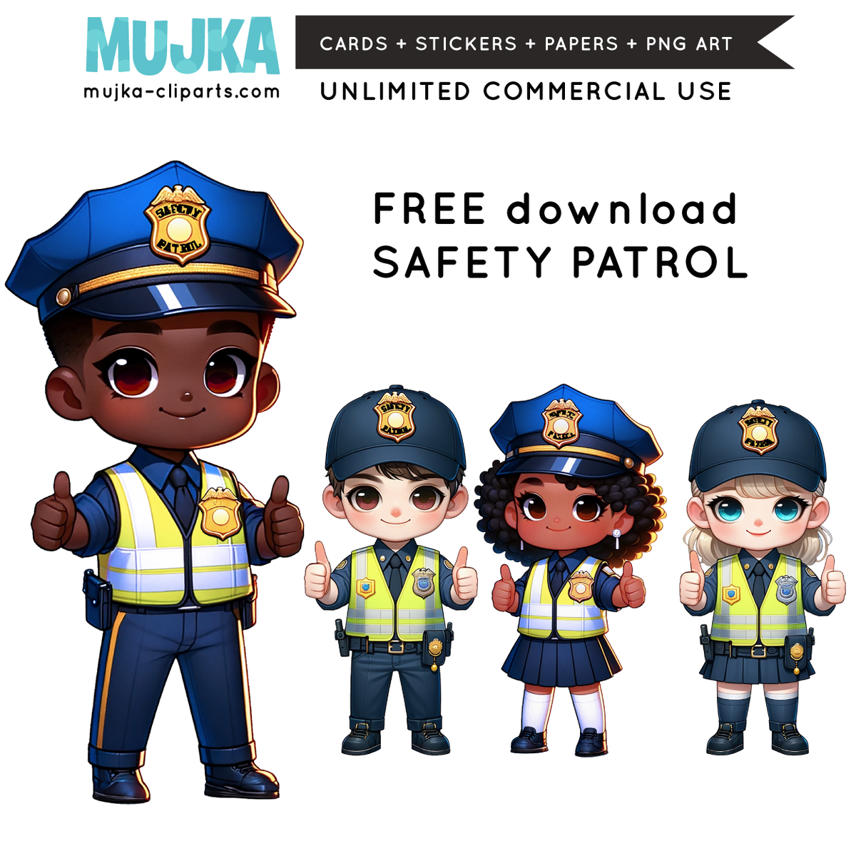 Free Safety Patrol PNG Graphics, freebies, free children art, free cli