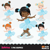Ballerina Clipart Bundle, Cute ballerinas and ballet sets, dance graphics, Girls