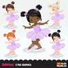Ballerina Clipart Bundle, Cute ballerinas and ballet sets, dance graphics, Girls