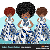 Ankara Fashion Graphics Bundle, Black History African American clipart, commercial use sublimation