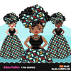 Ankara Fashion Graphics Bundle, Black History African American clipart, commercial use sublimation