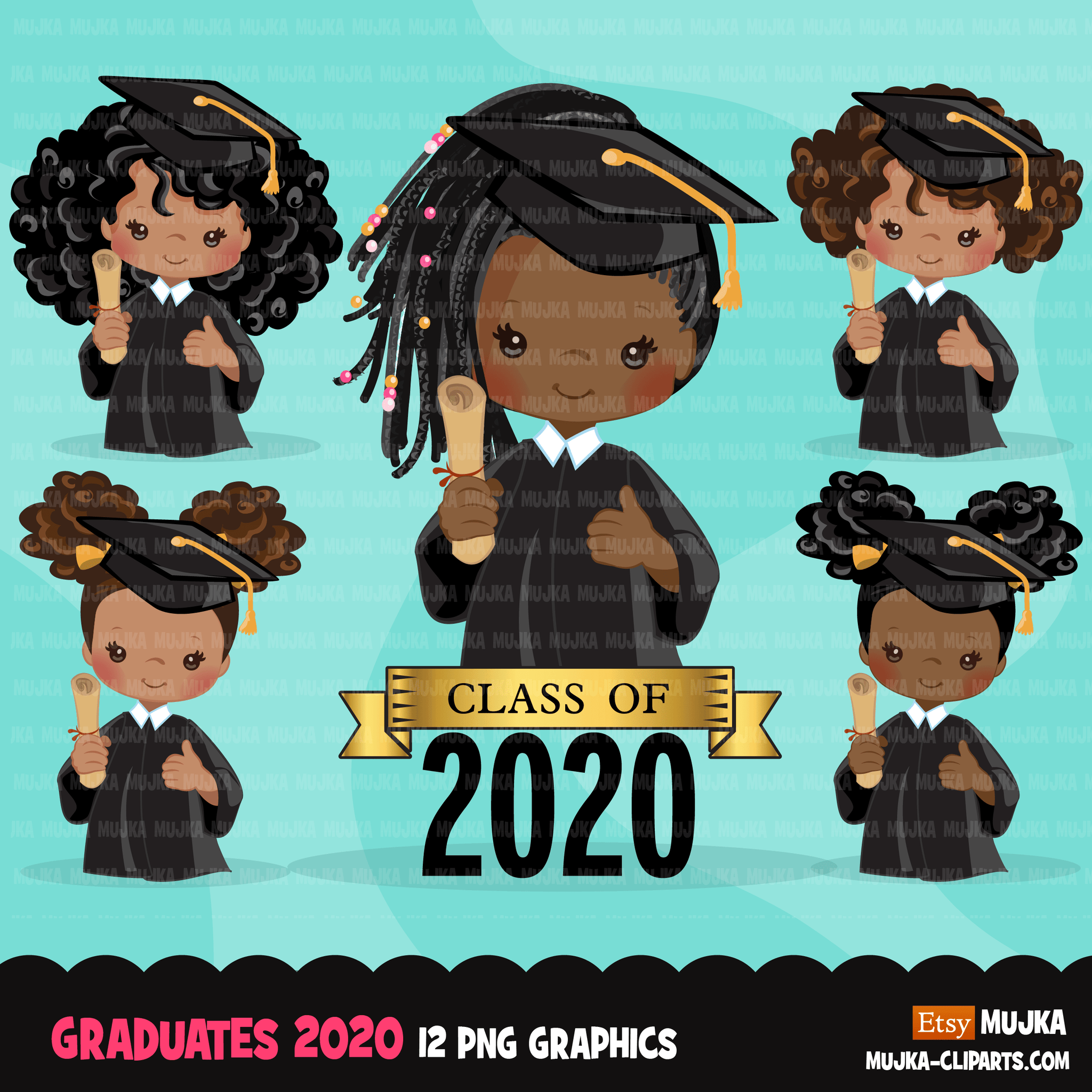 School Education Clipart Bundle. Students, graduates, teachers, distant learning and school elements graphics, boys girls