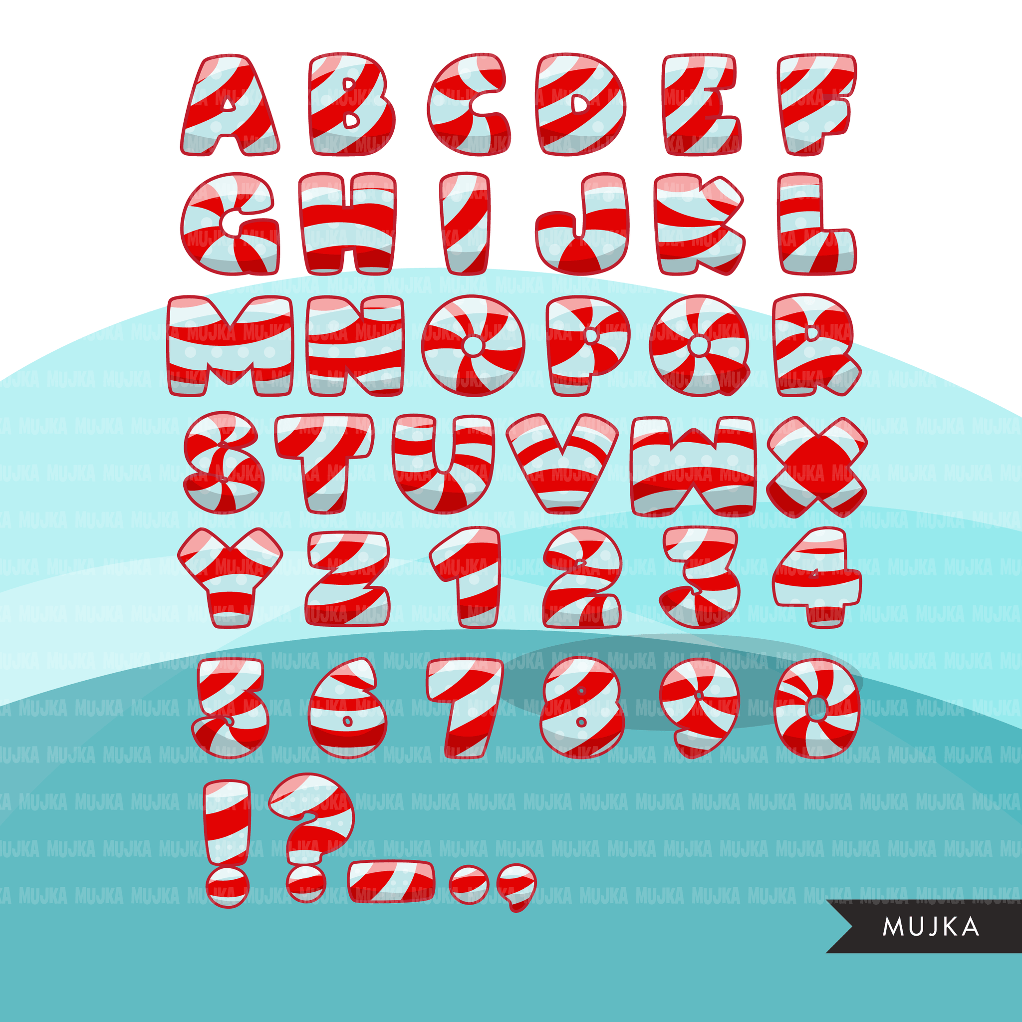 Alphabet Clipart Bundle, Christmas, monsters, rainbow, baby boy and girl, candy, plaid, stitched, science, numbers, PNG clip art