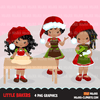 Christmas Clipart Bundle V2, Noel Illustrations, boy, girl, animal, gnomes, nutcracker, mermaids
