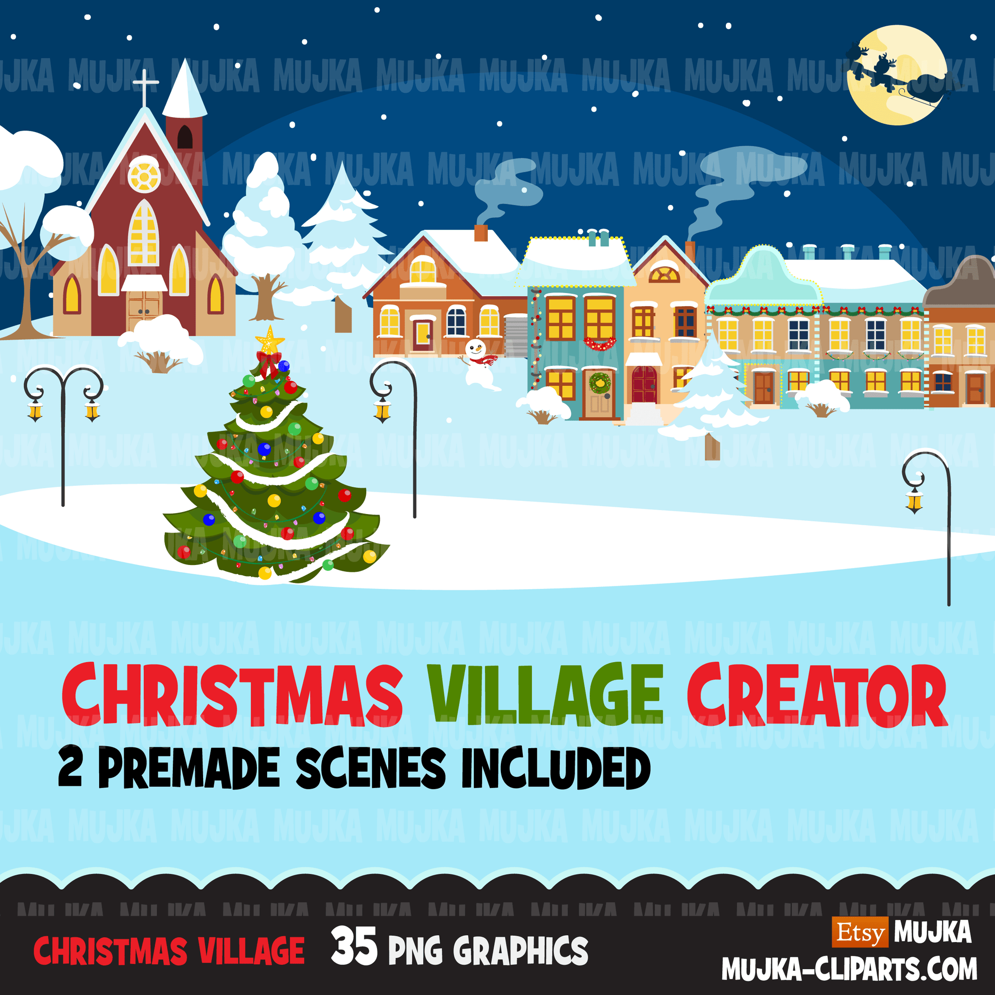 Christmas Clipart Bundle V2, Noel Illustrations, boy, girl, animal, gnomes, nutcracker, mermaids