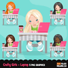 School Education Clipart Bundle. Students, graduates, teachers, distant learning and school elements graphics, boys girls