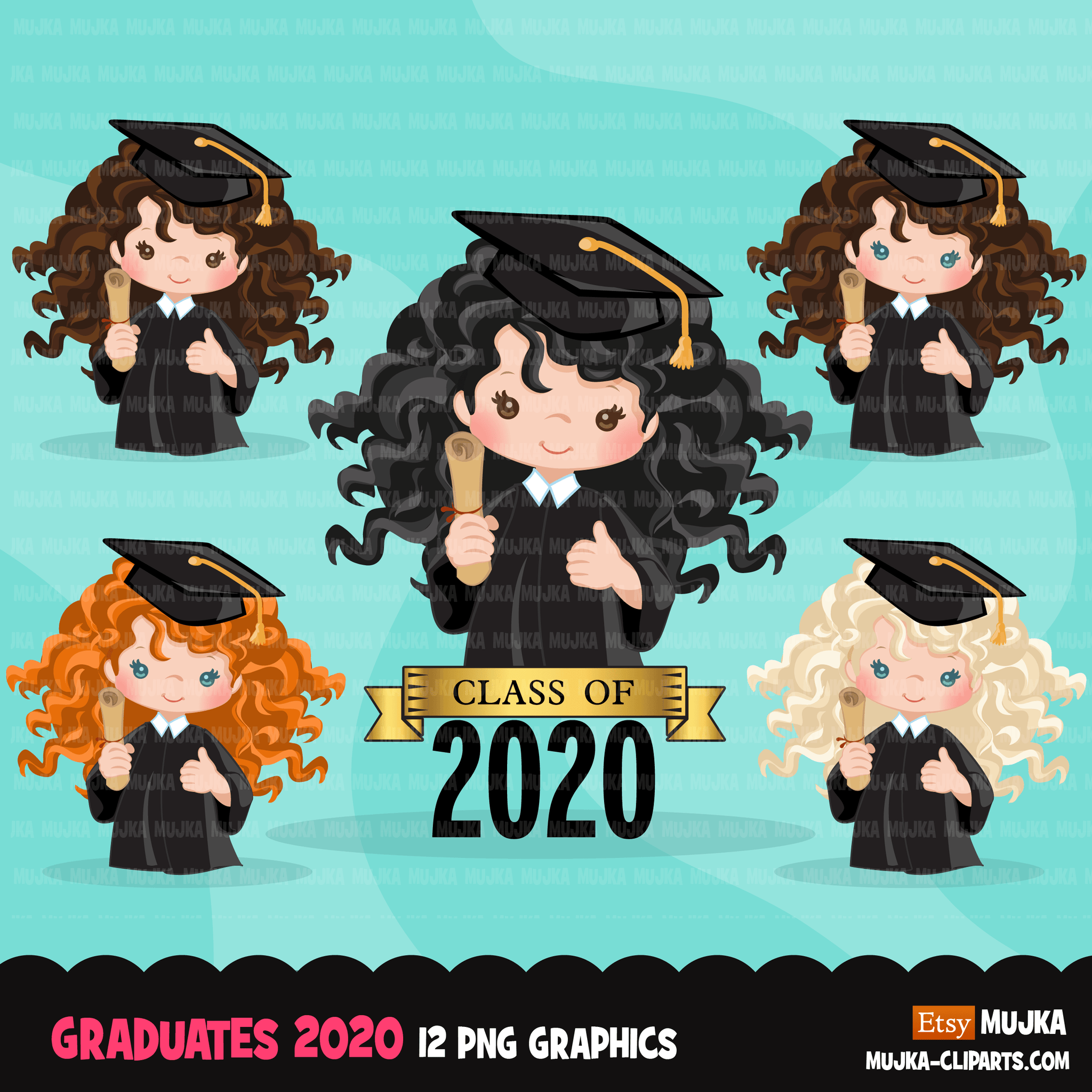 School Education Clipart Bundle. Students, graduates, teachers, distant learning and school elements graphics, boys girls