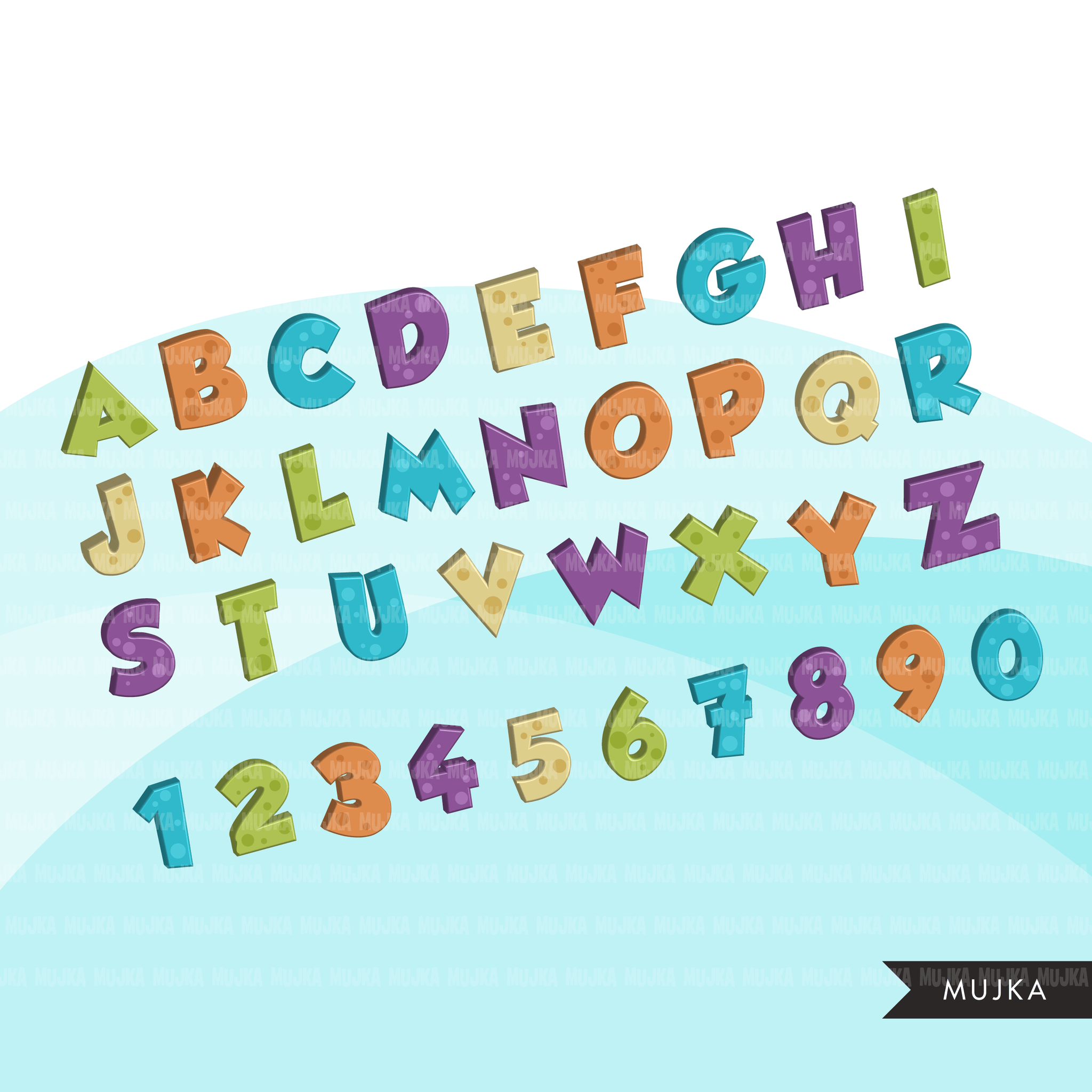 Alphabet Clipart Bundle, Christmas, monsters, rainbow, baby boy and girl, candy, plaid, stitched, science, numbers, PNG clip art