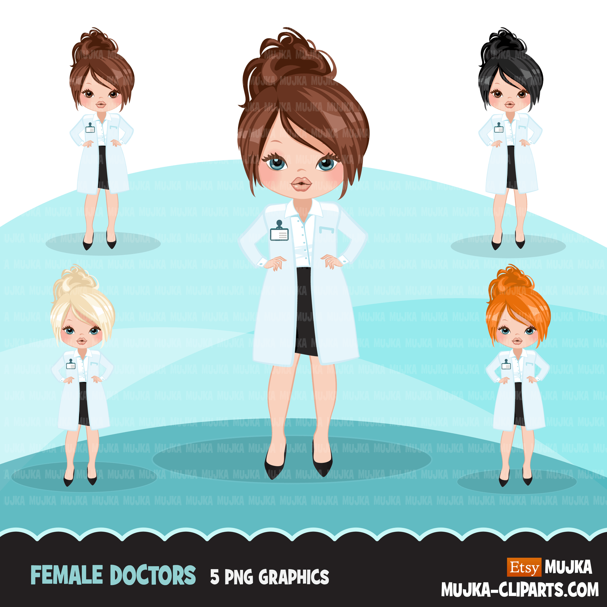 Medical Clipart BUNDLE, doctors, nurses, nicu nurse characters, hospital print and cut PNG digital Designs, covid clip art