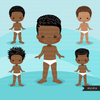 Paquete de imágenes prediseñadas de Paper Doll, gráficos de vestir, trajes de moda para niños, niñas y niños, gráficos de sublimación png