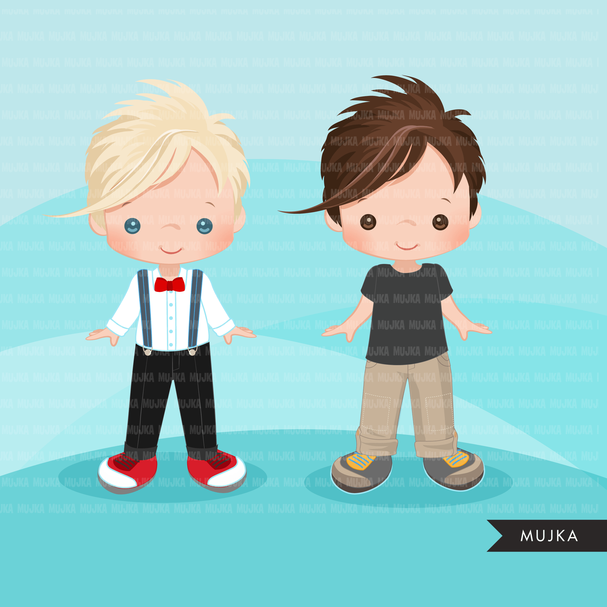 Paquete de imágenes prediseñadas de Paper Doll, gráficos de vestir, trajes de moda para niños, niñas y niños, gráficos de sublimación png