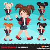 School Education Clipart Bundle. Students, graduates, teachers, distant learning and school elements graphics, boys girls