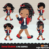 School Education Clipart Bundle. Students, graduates, teachers, distant learning and school elements graphics, boys girls