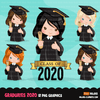 School Education Clipart Bundle. Students, graduates, teachers, distant learning and school elements graphics, boys girls