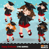 School Education Clipart Bundle. Students, graduates, teachers, distant learning and school elements graphics, boys girls