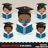 School Education Clipart Bundle. Students, graduates, teachers, distant learning and school elements graphics, boys girls