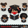 School Education Clipart Bundle. Students, graduates, teachers, distant learning and school elements graphics, boys girls