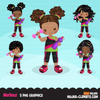 Gymnastics Fitness Clipart Bundle, Sports, workout sublimation t-shirt for black, boy, girl graphics commercial use PNG clip art