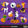 Halloween Clipart Bundle, Pumpkins, witches, Halloween baby, Halloween party boys & girls clip art commercial use PNG graphics