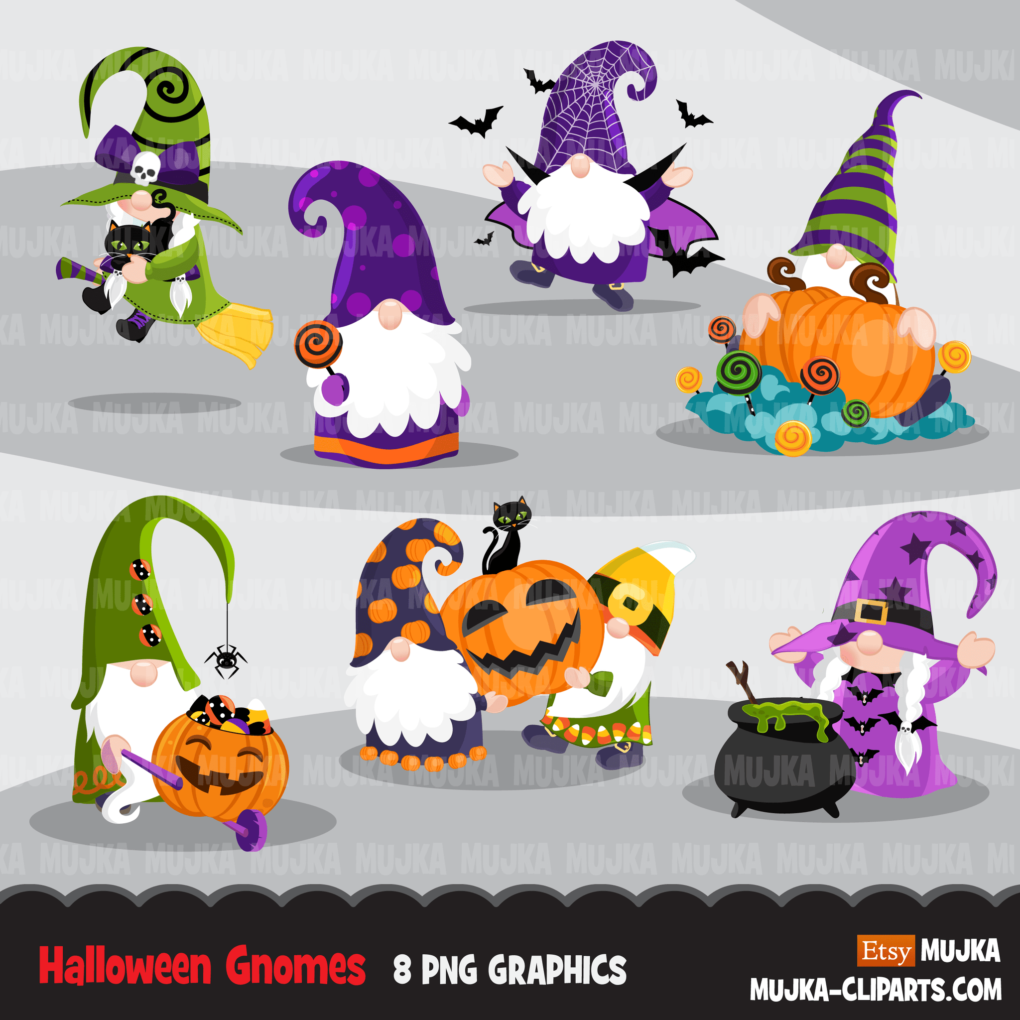 Halloween Clipart Bundle, Pumpkins, witches, Halloween baby, Halloween party boys & girls clip art commercial use PNG graphics