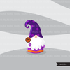 Halloween gnomes Clipart, Scandinavian Gnome graphics, pumpkin, witch hat, cute characters clip art