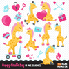 Valentine clipart Design Bundle V2, Cute celebration graphics, boys and girls, animals
