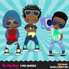 Hip hop Clipart Bundle, Music, dance sublimation t-shirt  graphics commercial use PNG clip art