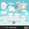 Valentine clipart Design Bundle V1, Cute celebration graphics, boys and girls, animals