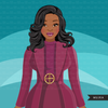Michelle Obama inauguration 2021 fashion clipart, stay true to yourself, black history figures graphics, PNG
