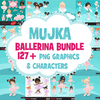 Ballerina Clipart Bundle, Cute ballerinas and ballet sets, dance graphics, Girls