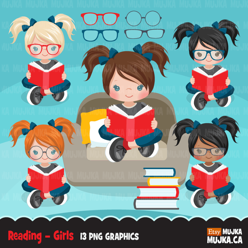 School Education Clipart Bundle. Students, graduates, teachers, distant learning and school elements graphics, boys girls
