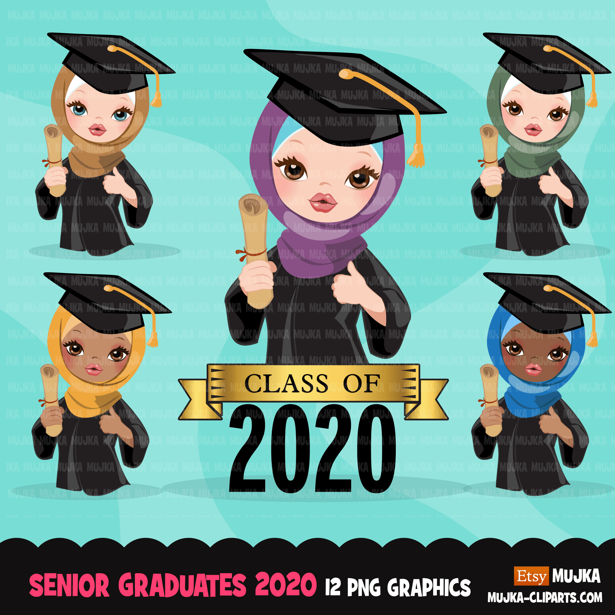 School Education Clipart Bundle. Students, graduates, teachers, distant learning and school elements graphics, boys girls
