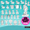 Spa Clipart Bundle. Spa birthday Party Graphics for girls, manicure, bath, nail polish, shower