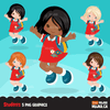 School Education Clipart Bundle. Students, graduates, teachers, distant learning and school elements graphics, boys girls