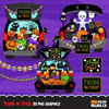 Halloween Clipart Bundle, Pumpkins, witches, Halloween baby, Halloween party boys & girls clip art commercial use PNG graphics
