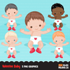 Valentine clipart Design Bundle V2, Cute celebration graphics, boys and girls, animals