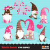 Gnomes Clipart Bundle, Easter, St Patrick's Day, School, Valentines, birthday, Halloween, Christmas, commercial use PNG clip art
