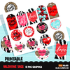 Valentine clipart Design Bundle V2, Cute celebration graphics, boys and girls, animals