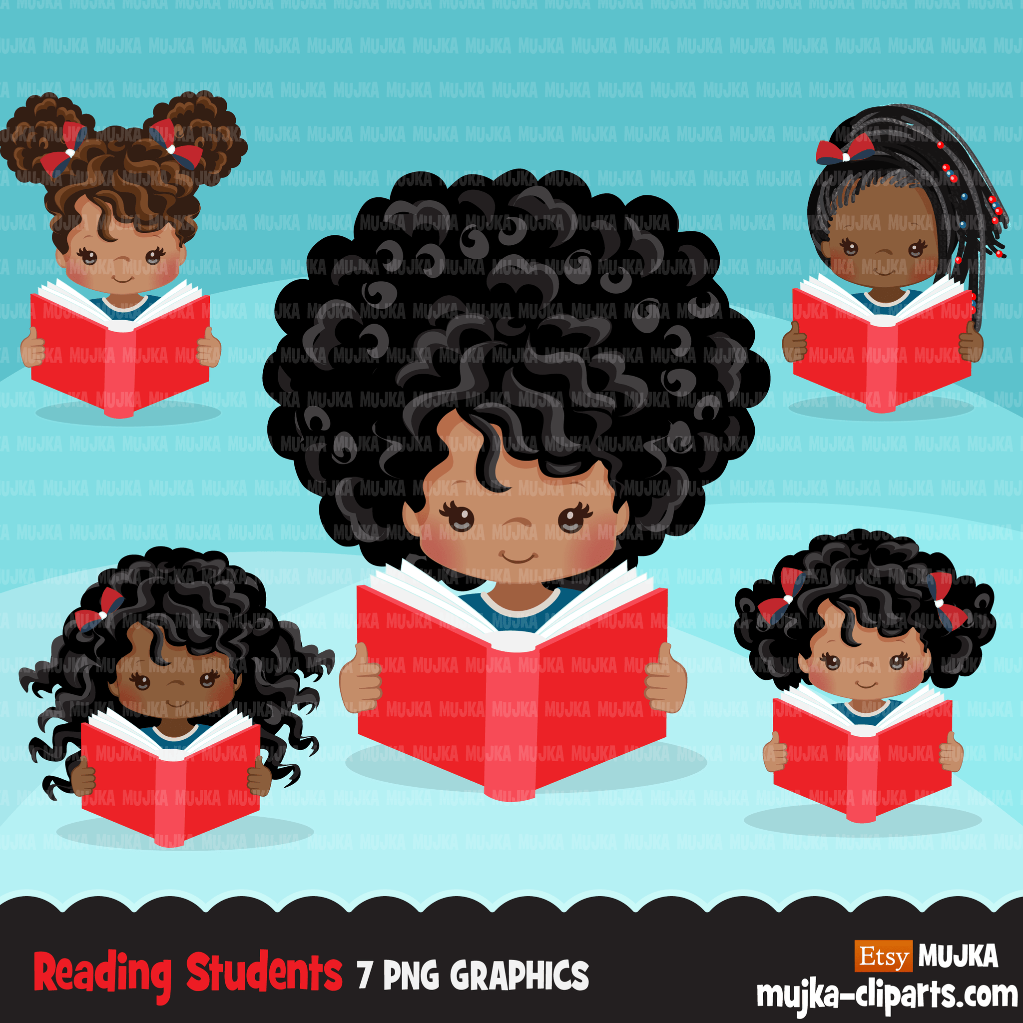 School Education Clipart Bundle. Students, graduates, teachers, distant learning and school elements graphics, boys girls