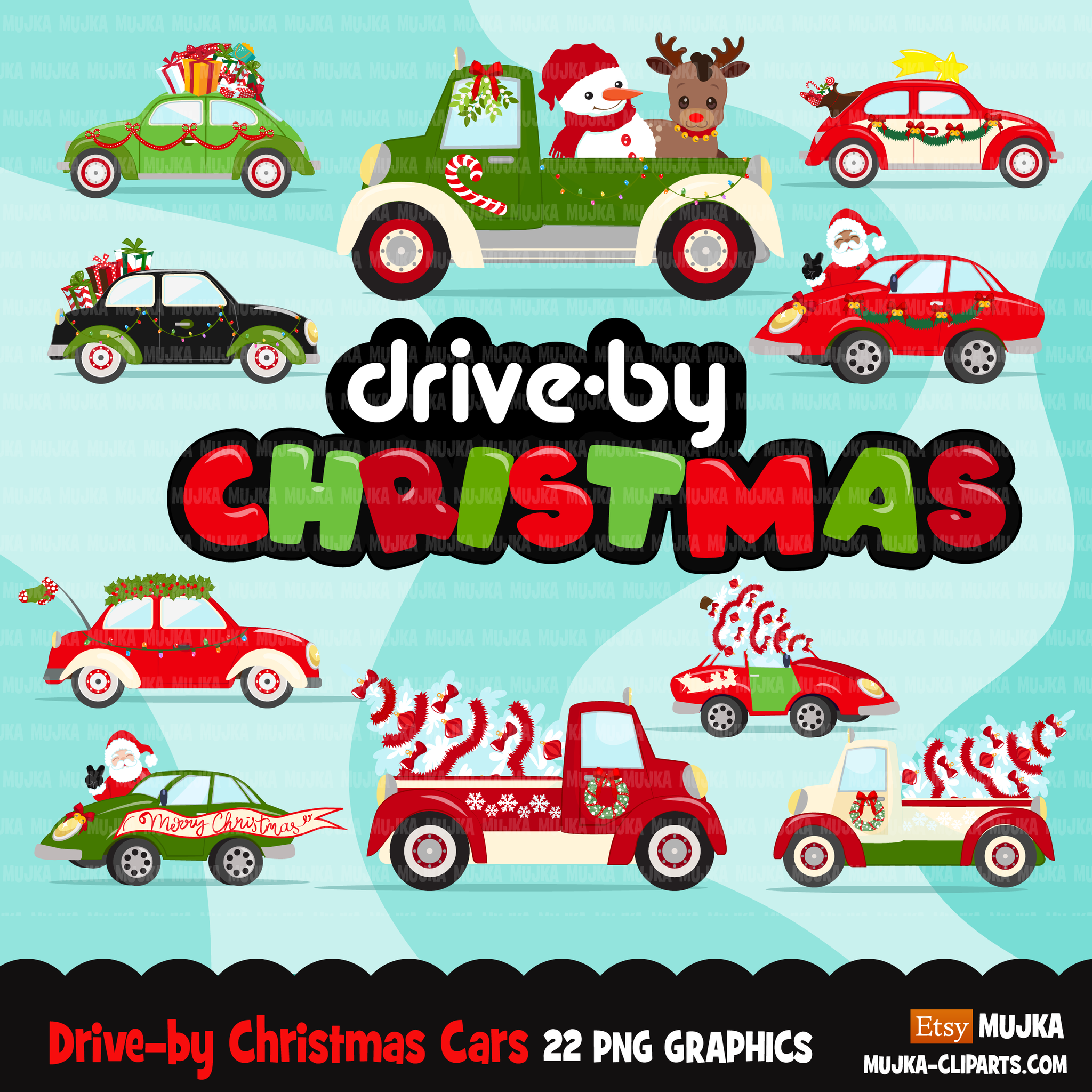 Christmas Clipart Bundle V2, Noel Illustrations, boy, girl, animal, gnomes, nutcracker, mermaids