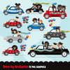 School Education Clipart Bundle. Students, graduates, teachers, distant learning and school elements graphics, boys girls