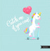 Valentine Unicorn Clipart