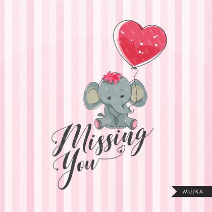 Valentines Day Cute Animal Clipart