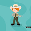 Sheriff, Cops, police officer clipart, boy clipart