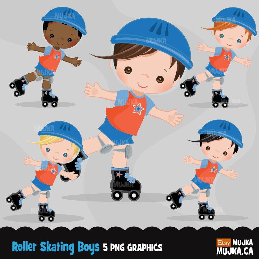 Roller Skating boy Clipart – MUJKA CLIPARTS