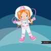Girl Astronaut Clipart