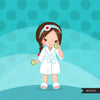 Spa party girl clipart graphics