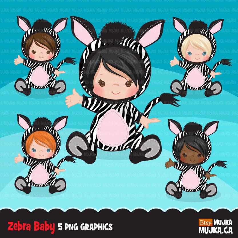 Imágenes prediseñadas de cebra bebé, disfraz de animal de Halloween