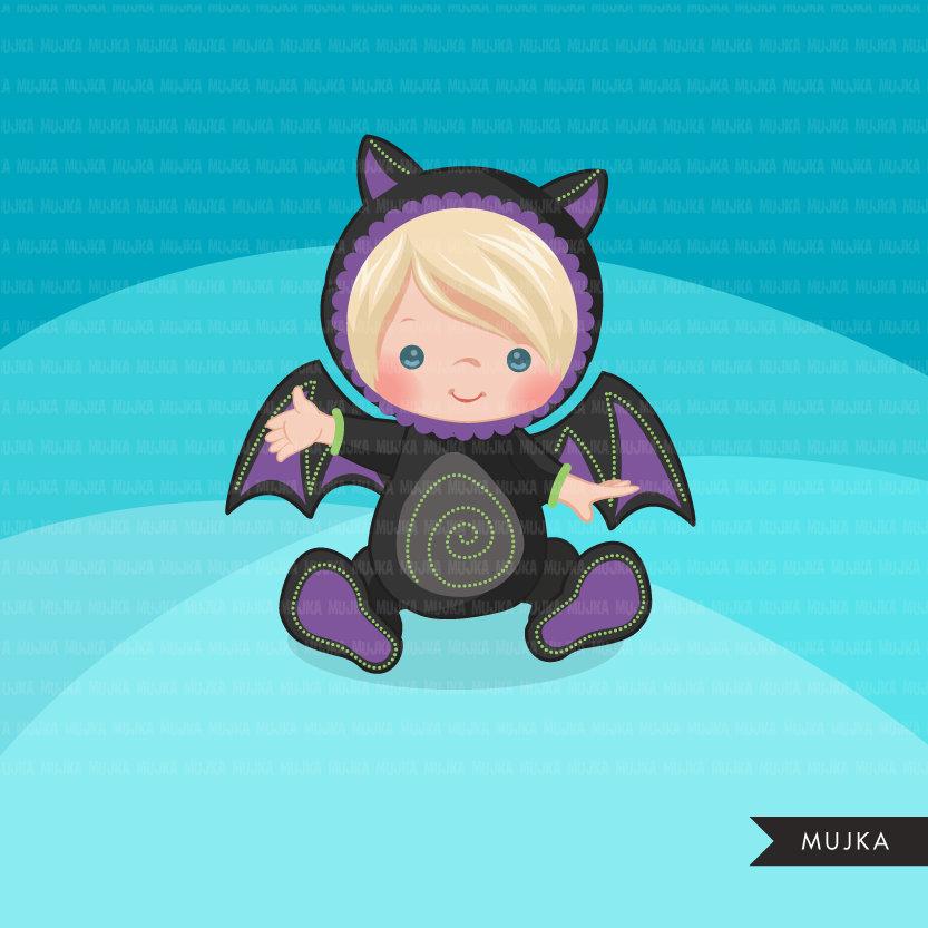 Imágenes prediseñadas de murciélago bebé, disfraz de Halloween