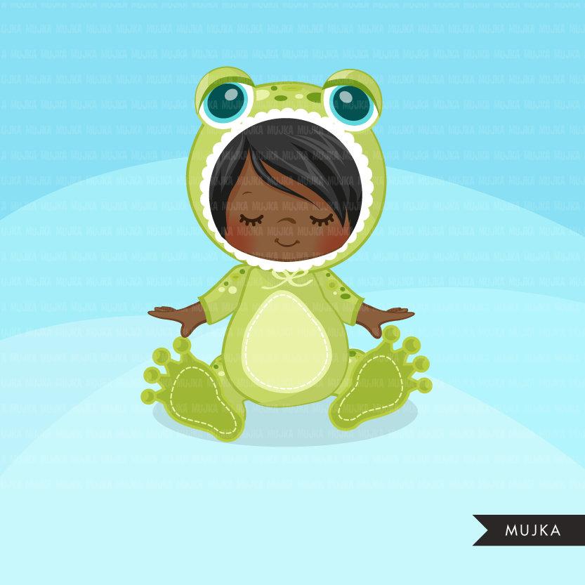 Baby frog clipart, halloween costume